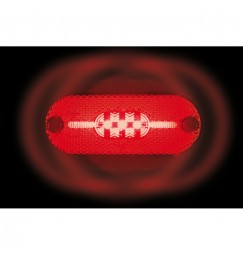 Luce perimetrale a 5 led con catarifrangente, 24V - Rosso