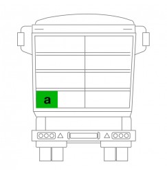Marcatura in pvc verde con supporto adesivo - A