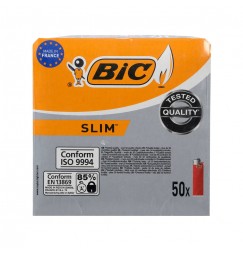 Accendini Bic Classic Slim J23. Display da 50 pezzi colori assortiti