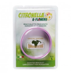 Citronella & Flowers, braccialetto antizanzare profumato, confezione singola - S - Ø 5 cm