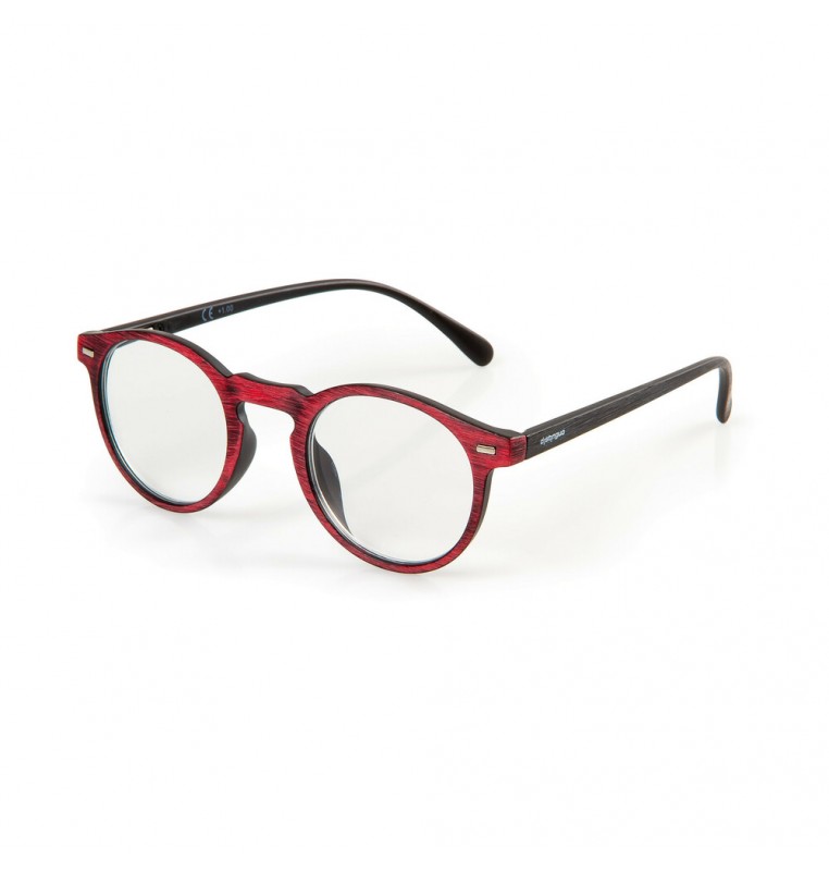Tiziano, occhiali da lettura - Ricarica singola gradazione - +3.0 - Rosso/Nero