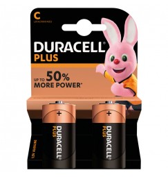 Duracell Plus Power, mezza torcia “C”, 2 pz