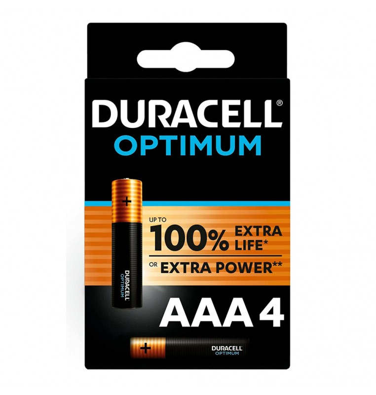 Duracell Optimum, mini stilo “AAA”, 4 pz