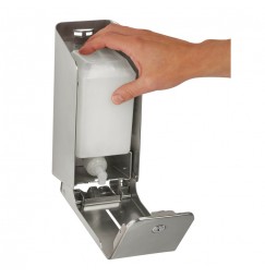 Dispenser in acciaio inox per detergente mani