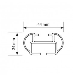 Kuma, set completo barre portatutto in alluminio - L - 129 cm