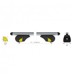 Alumia Rail, set completo barre portatutto in alluminio - S - Evos RA