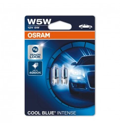 12V Cool Blue Intense - W5W - 5W - W2,1x9,5d - 2 pz  - Blister