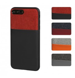 Duo pocket, cover bicolore con inserti metallici - Apple iPhone 7 / 8 - Nero/Rosso