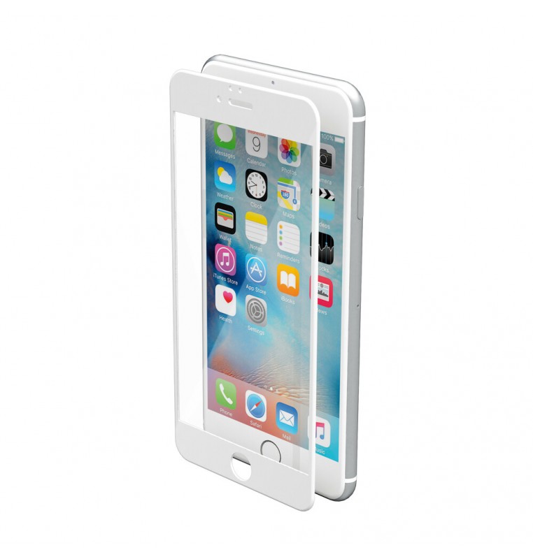 Phantom, vetro temperato protettivo da bordo a bordo - Apple iPhone 6 Plus / 6s Plus - Glossy White