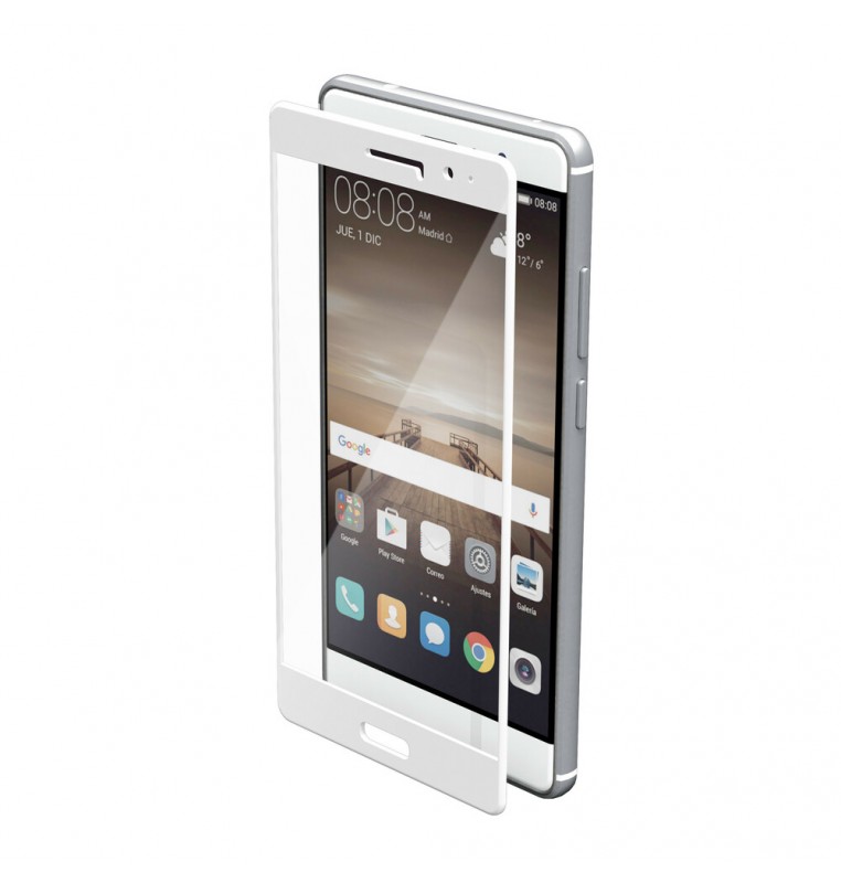 Phantom, vetro temperato protettivo da bordo a bordo - Huawei Mate 9 - Glossy White