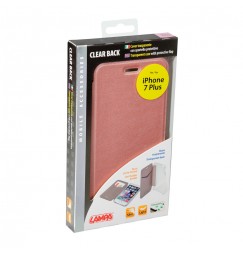 Clear Back, cover trasparente con sportello protettivo - Apple iPhone 7 Plus / 8 Plus - Oro Rosa