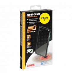 Alpha Guard, cover ultra protettiva anti-shock flessibile - Apple iPhone 7 / 8 - Fumè/Nero