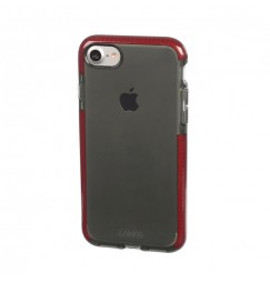 Alpha Guard, cover ultra protettiva anti-shock flessibile - Apple iPhone 7 / 8 - Fumè/Rosso