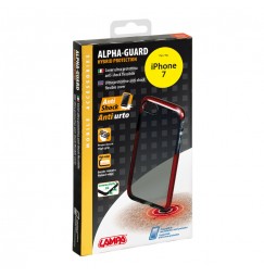 Alpha Guard, cover ultra protettiva anti-shock flessibile - Apple iPhone 7 / 8 - Fumè/Rosso