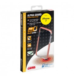 Alpha Guard, cover ultra protettiva anti-shock flessibile - Apple iPhone 7 / 8 - Trasparente/Rosa