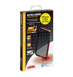 Alpha Guard, cover ultra protettiva anti-shock flessibile - Apple iPhone 6 Plus / 6s Plus - Fumè/Rosso