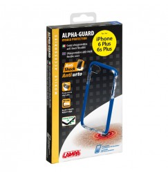 Alpha Guard, cover ultra protettiva anti-shock flessibile - Apple iPhone 6 Plus / 6s Plus - Trasparente/Blu