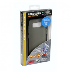 Alpha Guard, cover ultra protettiva anti-shock flessibile - Samsung Galaxy S8 - Fumè/Nero