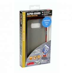 Alpha Guard, cover ultra protettiva anti-shock flessibile - Samsung Galaxy S8 - Fumè/Rosso