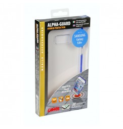 Alpha Guard, cover ultra protettiva anti-shock flessibile - Samsung Galaxy S8+ - Trasparente/Blu