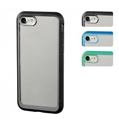 Prime, cover protettiva con cornice colorata - Apple iPhone 7 / 8 - Trasparente/Nero