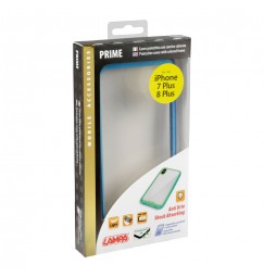 Prime, cover protettiva con cornice colorata - Apple iPhone 7 Plus / 8 Plus - Trasparente/Blu