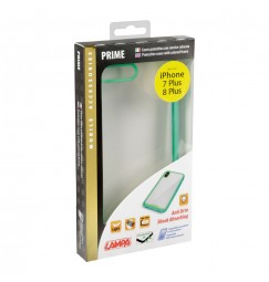 Prime, cover protettiva con cornice colorata - Apple iPhone 7 Plus / 8 Plus - Trasparente/Verde