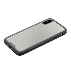 Prime, cover protettiva con cornice colorata - Apple iPhone X - Trasparente/Nero