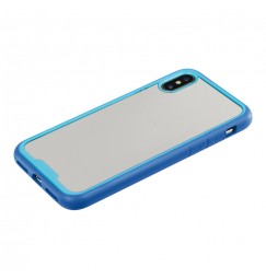 Prime, cover protettiva con cornice colorata - Apple iPhone X - Trasparente/Blu