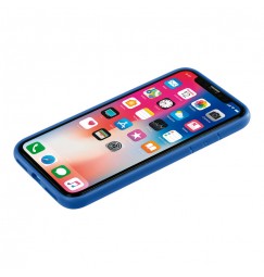 Prime, cover protettiva con cornice colorata - Apple iPhone X - Trasparente/Blu
