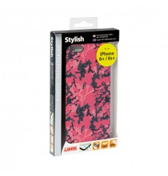 Stylish, cover gommata sottile - Apple iPhone 6 Plus / 6s Plus - Pink Camo