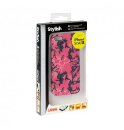 Stylish, cover gommata sottile - Apple iPhone 5 / 5s / SE - Pink Camo