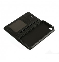 Wallet Folio Case, cover a libro - Apple iPhone 5 / 5s / SE - Nero