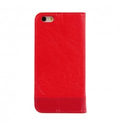 Wallet Folio Case, cover a libro - Apple iPhone 6 Plus / 6s Plus - Rosso