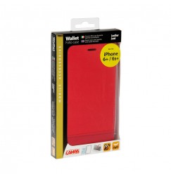 Wallet Folio Case, cover a libro - Apple iPhone 6 Plus / 6s Plus - Rosso