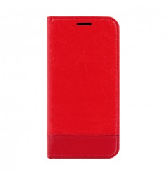 Wallet Folio Case, cover a libro - Samsung Galaxy S6 Edge - Rosso