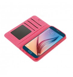 Wallet Folio Case, cover a libro - Samsung Galaxy S6 - Cherry