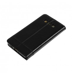 Wallet Folio Case, cover a libro - Samsung Galaxy A7 - Nero