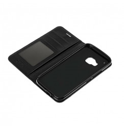 Wallet Folio Case, cover a libro - Htc One M9 - Nero