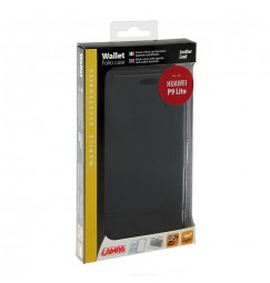 Wallet Folio Case, cover a libro - Huawei P9 Lite - Nero