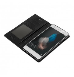 Wallet Folio Case, cover a libro - Huawei P8 Lite - Nero