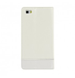 Wallet Folio Case, cover a libro - Huawei P8 Lite - Bianco