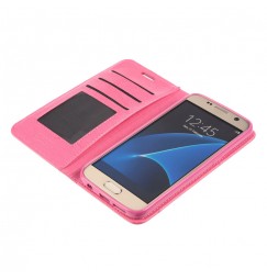 Wallet Folio Case, cover a libro - Samsung Galaxy S7 - Cherry