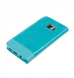 Wallet Folio Case, cover a libro - Samsung Galaxy S7 - Turchese