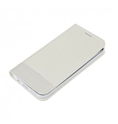 Wallet Folio Case, cover a libro - Samsung Galaxy S7 Edge - Bianco