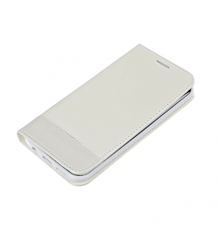 Wallet Folio Case, cover a libro - Samsung Galaxy S7 Edge - Bianco