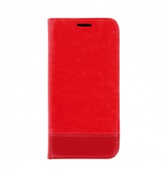 Wallet Folio Case, cover a libro - Samsung Galaxy S7 Edge - Rosso