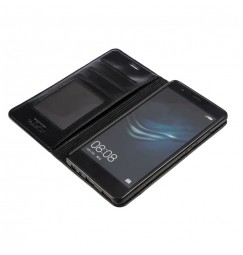 Wallet Folio Case, cover a libro - Huawei P9 - Nero