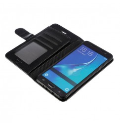 Wallet Folio Case, cover a libro - Samsung Galaxy J7 2016 - Nero