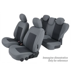 Set coprisedili Superior - Grigio/Nero - compatibile per Citroen Nemo Van (12/08>03/14)  - Fiat Fiorino (11/07>)  - Peugeot Bipp